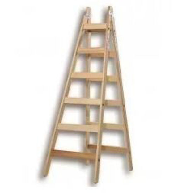 Imagen de ESCLAERA DE MADERA TIPO PINTOR 6 ESCALONES 1.8M