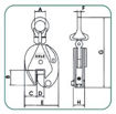 Imagen de GARRA O PINZA DE ELEVACIÓN DE CHAPAS 0-20 MM 1T ABLE