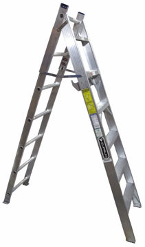 Imagen de ESCALERA CONVERTIBLE TIPO TIJERA 20 ESCALONES ESCALUMEX