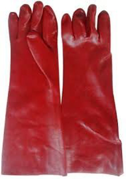 Imagen de Guante De Goma Pvc Rojo De 40cm De Largo