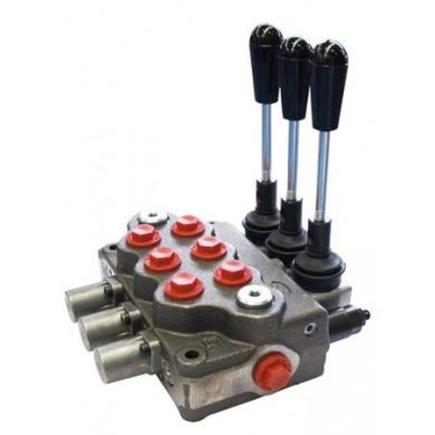 Imagen de DISTRIBUIDOR O COMANDO HIDRÁULICO 3 PALANCAS 40L/MIN