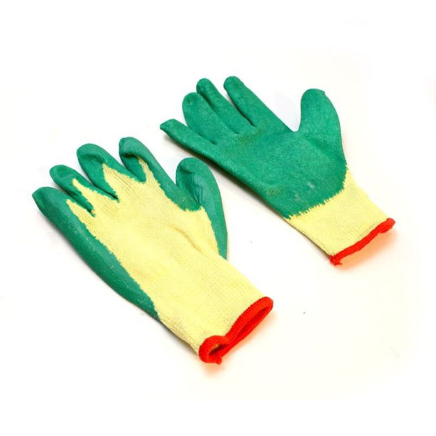 Imagen de GUANTES  PALMA DE GOMA VERDES RESISTENTES ANTIDESLIZANTES