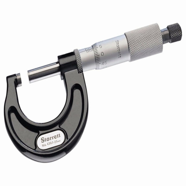 Imagen de Micrometro Exterior 0 - 25mm Starrett 436mxrl-25