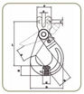 Imagen de GANCHO CON SEGURO DE ALTA RESISTENCIA 3.2 TONELADAS 10MM ABLE USA