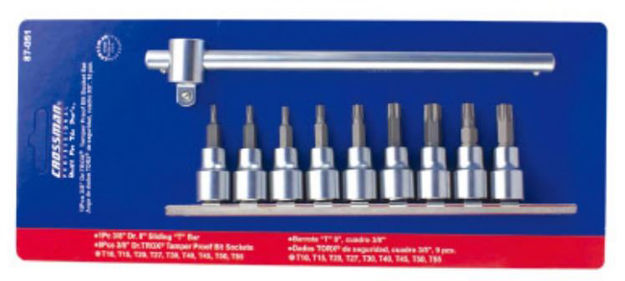 Imagen de Juego Bocallaves Torx Enc. 3/8 Pulgadas T10 - T55 Crossman