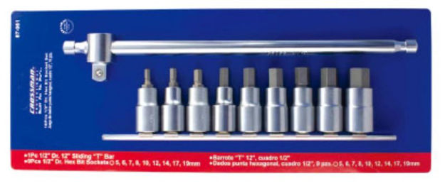 Imagen de Juego Bocallaves Allen Enc. 1/2 Pulgadas 5mm - 19mm Crossman