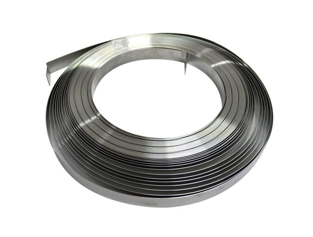 Imagen de Fleje De Acero Inoxidable  Ancho 10mm x  30mts x 0.6mm