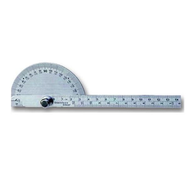 Imagen de SEMICÍRCULO TRANSPORTADOR DE ÁNGULOS 140 MM CHANGLU