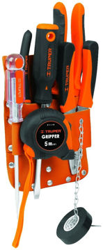 Imagen de Porta Herramamientas Cuero 7 Compartimientos Truper Por-he7e