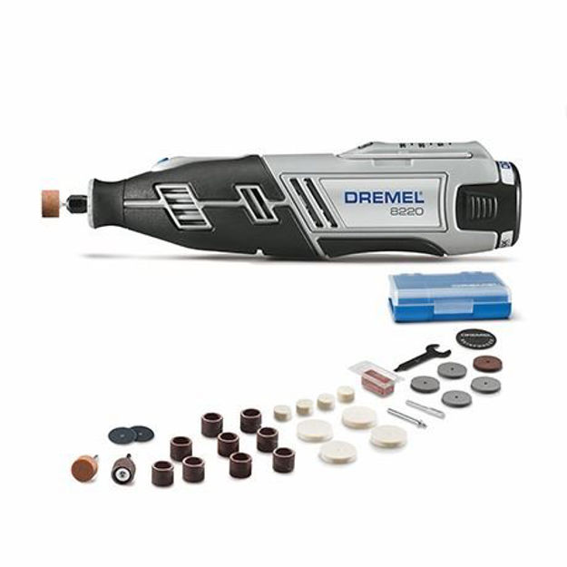 Imagen de MINI TORNO BATERÍA 12V 28 ACCESORIOS DREMEL 8220