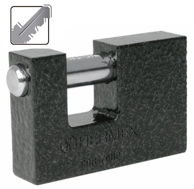 Imagen de CANDADO HIERRO ANTIPALACA 70MM HERMEX BASIC COR-70HP