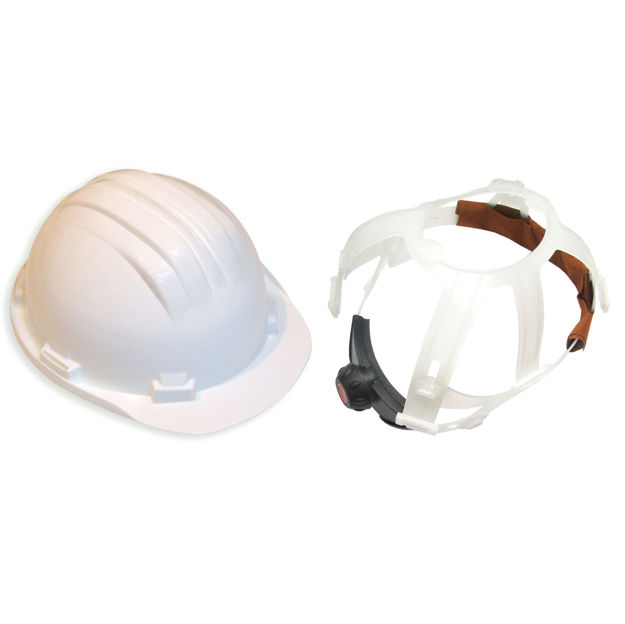 Imagen de CASCO SEGURIDAD BLANCO ARNÉS REGULABLE 5-RG CLIMAX