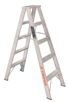Imagen de ESCALERA ALUMINIO DOBLE 5 ESCALONES 1.5M TRUPER