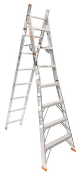 Imagen de ESCALERA ALUMINIO CONVERTIBLE 15 ESCALONES 4.57M TRUPER