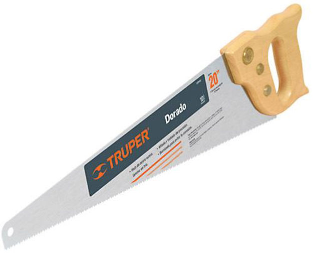 Imagen de Serrucho carpintero mango madera 20" DORADO TRUPER STD-20