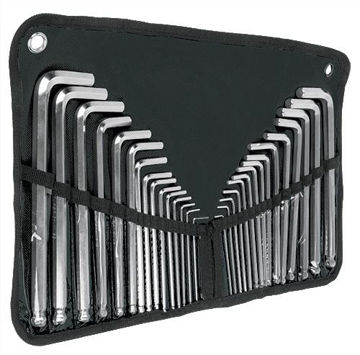 Imagen de JUEGO 30 LLAVES ALLEN 1/16"-3/8", 1.3-10MM TRUPER