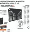 Imagen de JUEGO 30 LLAVES ALLEN 1/16"-3/8", 1.3-10MM TRUPER