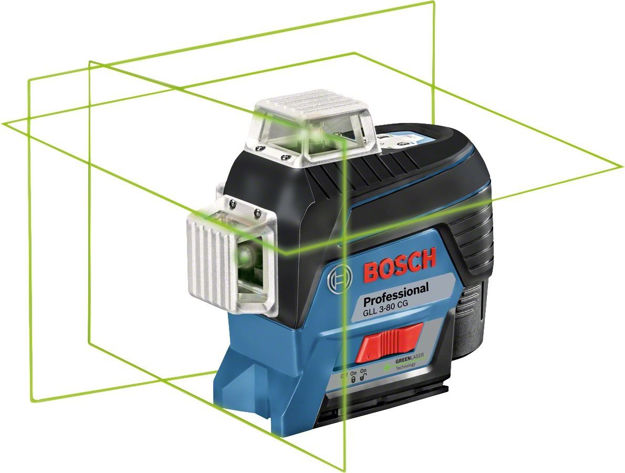 Imagen de Nivel láser de líneas verde 360º bluetooth Bosch GLL 3-80 CG