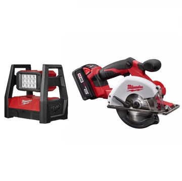 Imagen de SIERRA CIRCULAR 5.3/8"  BATERÍA 18V 2682-259 + FOCO ROVER MILWAUKEE