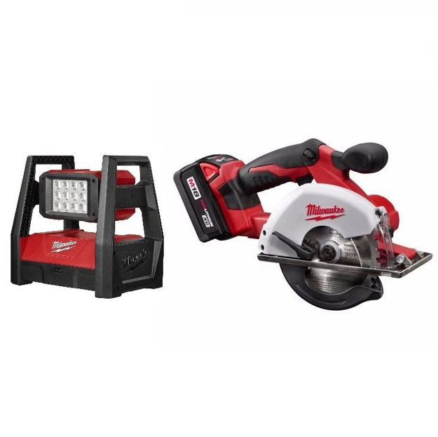 Imagen de Sierra Circular 5.3/8"  Batería 18v 2682-259 + foco Rover Milwaukee