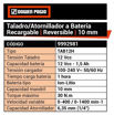 Imagen de TALADRO ATORNILLADOR PERCUTOR BATERÍA 12V DOWEN PAGIO