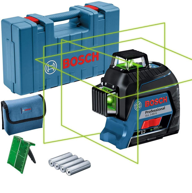 Imagen de Nivel láser de líneas verde 360º Bosch GLL 3-80 G