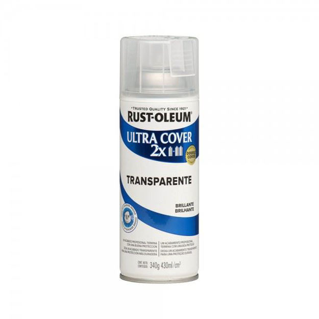 Imagen de AEROSOL ULTRA COVER 2X BARNIZ BRILLANTE 340G RUST-OLEUM