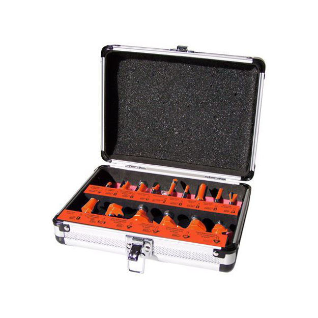 Imagen de JUEGO 15 FRESAS PARA ROUTER 1/4" DOWEN PAGIO