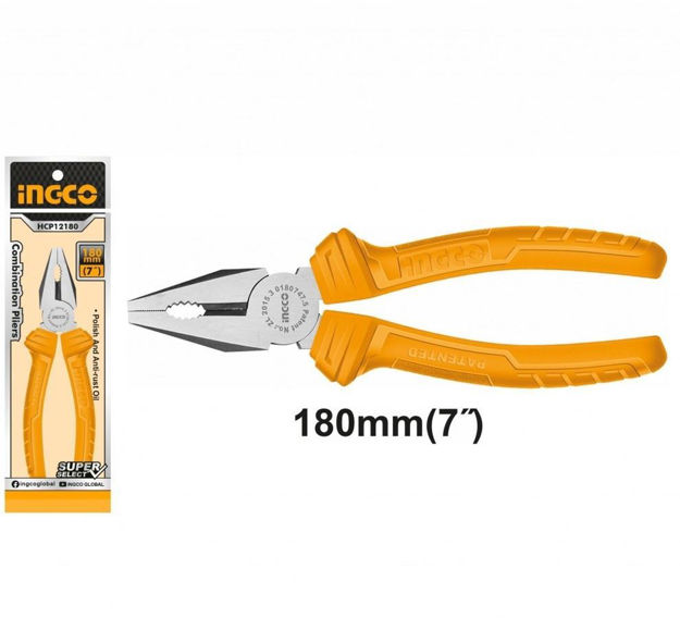 Imagen de PINZA ALICATE UNIVERSAL 7 PULGADAS INGCO HCP12180
