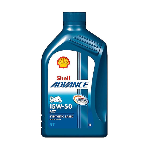 Imagen de ACEITE 15W-50 4T MOTOS Y NÁUTICA SHELL ADVANCE AX7 1L