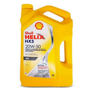 Imagen de ACEITE 20W-50 CARTER VEHÍCULOS LIVIANOS SHELL HELIX HX5 4L