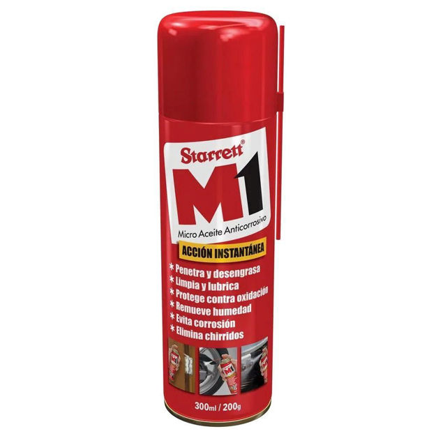 Imagen de ACEITE AEROSOL LUBRICANTE ANTICORROSIVO MULTIUSO STARRET M1 300 ML
