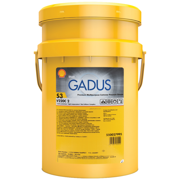 Imagen de GRASA MULTIPROPOSITO SHELL GADUS S3 V220 C2 18KG