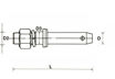 Imagen de PERNO PARA ENGANCHE SIN CADENA 28x28MM
