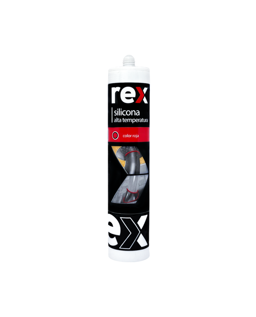 Imagen de SILICONA ALTA TEMPERATURA ROJA 300ML REX