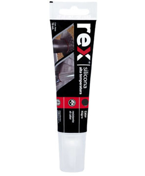 Imagen de SILICONA ALTA TEMPERATURA NEGRA 70ML REX