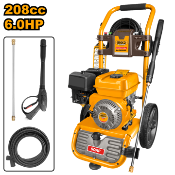 Imagen de HIDROLAVADORA NAFTA 6HP 214BAR 8.7L/MIN INGCO