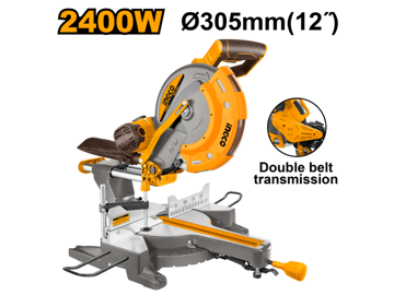 Imagen de SIERRA INGLETADORA TELESCOPICA 12" 2400W INGCO