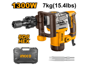 Imagen de MARTILLO DEMOLEDOR 20J 1300W ENCASTRE HEXAGONAL INGCO