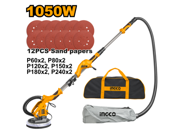 Imagen de LIJADORA DE YESO PARA TECHO 1050W 225MM INGCO