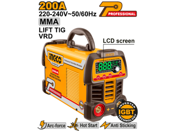 Imagen de SOLDADORA INVERTER 200AMP IGBT. INGCO