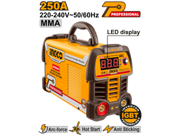 Imagen de SOLDADORA INVERTER 250AMP IGBT. INGCO