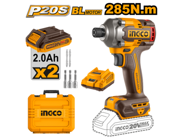 Imagen de ATORNILLADOR DE IMPACTO 20V 285NM 2 BAT. INGCO