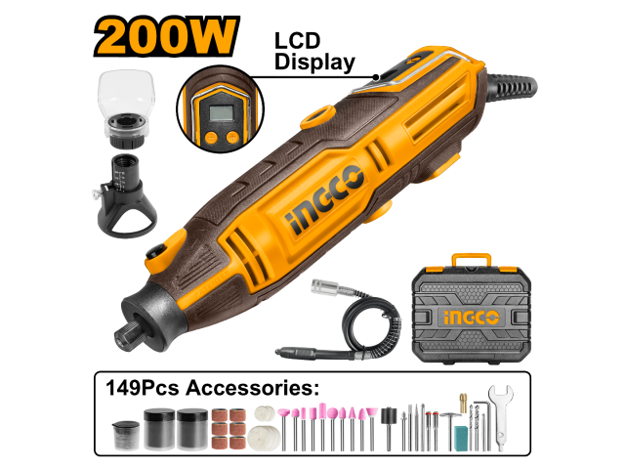 Imagen de MINI TORNO 200W CON 149 ACC. INGCO
