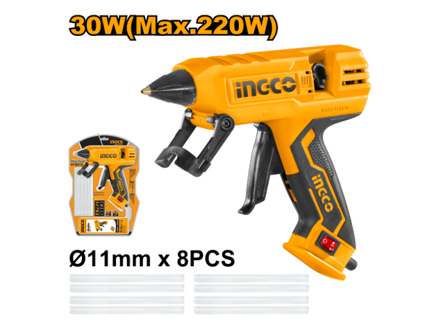 Imagen de PISTOLA APLICAR SILICONA CALIENTE 220W INGCO
