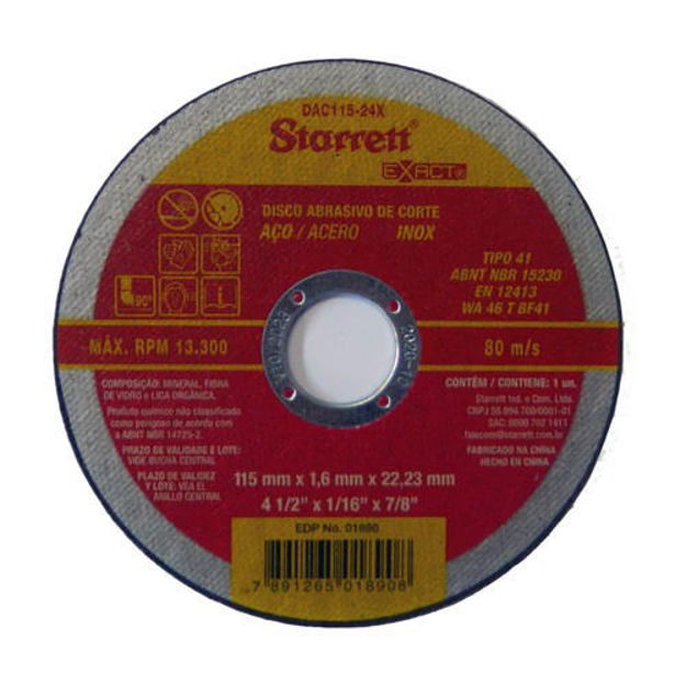 Imagen de DISCO CORTE PARA METAL/INOX PROFESIONAL STARRETT