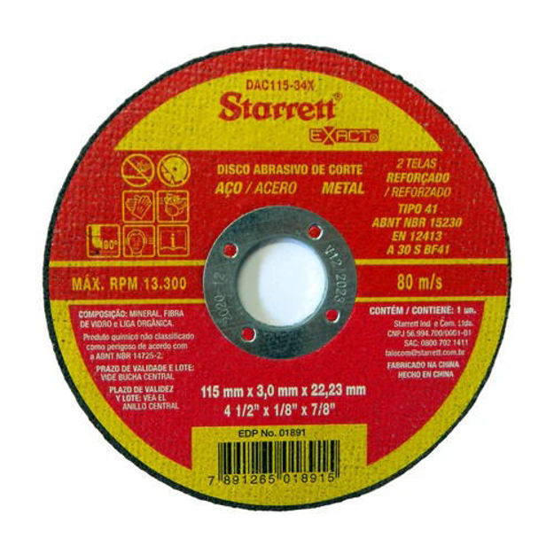 Imagen de DISCO CORTE PARA METAL STARRETT