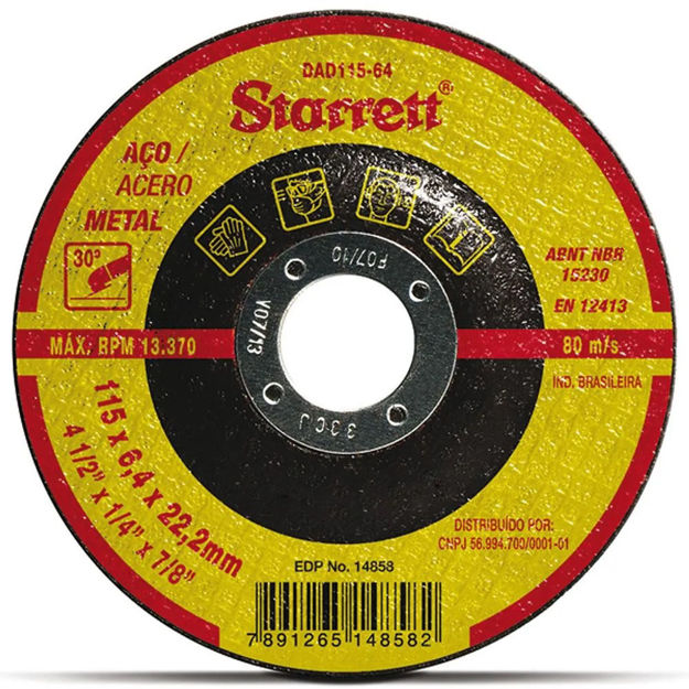 Imagen de DISCO DESBASTE PARA METAL STARRETT