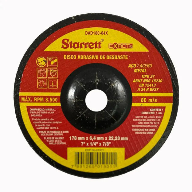 Imagen de DISCO DESBASTE PARA METAL STARRETT