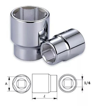 Imagen de DADO HEXAGONAL 1/2" ENCASTRE 1/4" CROSSMAN
